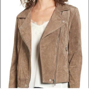 Blank NYC taupe suede moto jacket size xl